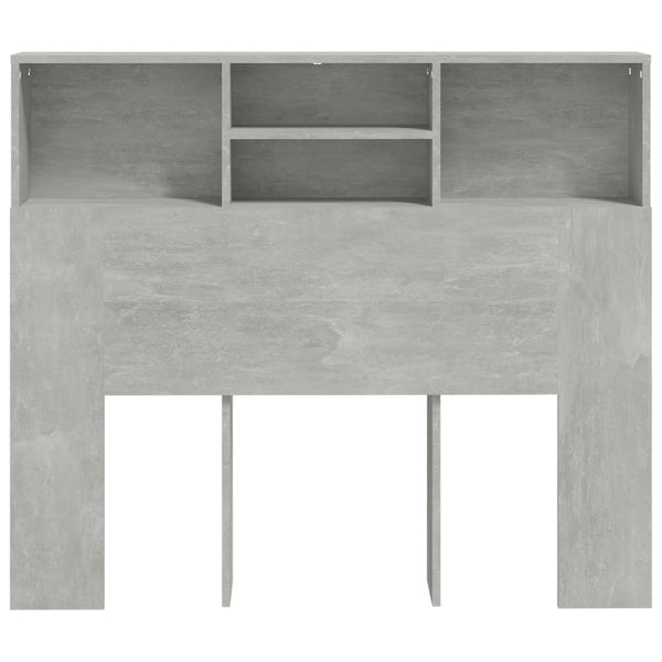 Betongraues Kopfteil mit Stauraum Haig 120x19x103,5cm