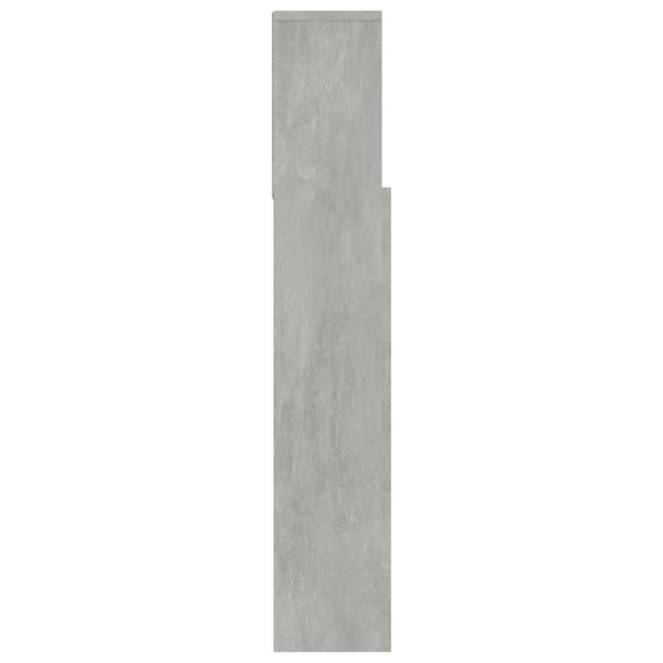Betongraues Kopfteil mit Stauraum Haig 120x19x103,5cm