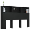 Schwarzes Kopfteil mit Stauraum Haig 160x19x103,5cm