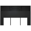 Schwarzes Kopfteil mit Stauraum Haig 160x19x103,5cm