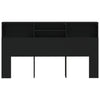Schwarzes Betthaupt mit Stauraum Haig 180x19x103,5cm