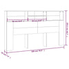 Schwarzes Betthaupt mit Stauraum Haig 180x19x103,5cm