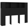Schwarzes Kopfteil mit Stauraum Zane 140x18,5x104,5cm