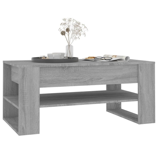 Grauer Couchtisch Ciocodeiu 102x55x45cm (Holz)