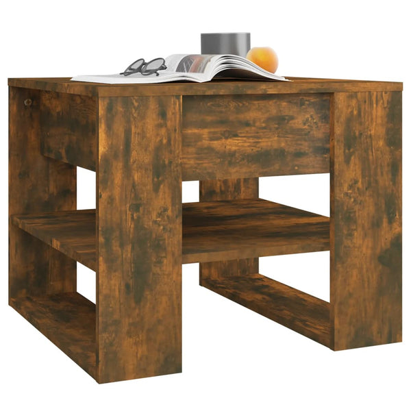 Couchtisch Vladomir aus Rauch-Eiche 55,5x55x45cm (Holz)