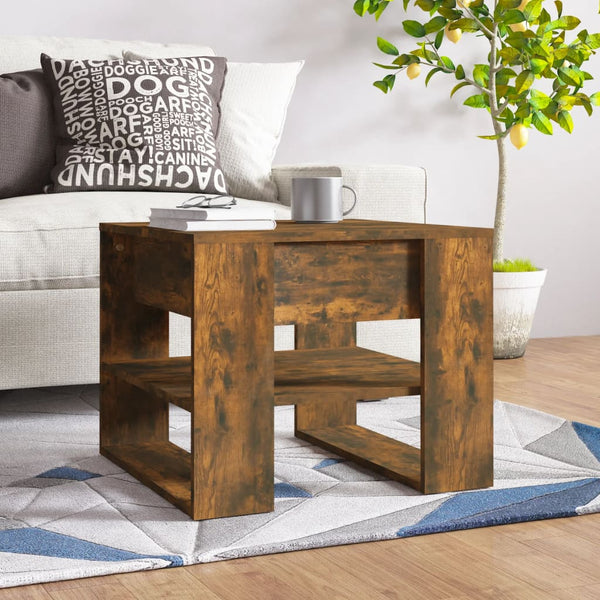 Couchtisch Vladomir aus Rauch-Eiche 55,5x55x45cm (Holz)