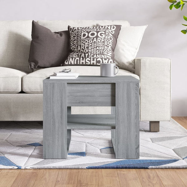 Grauer Couchtisch Vladimir 55,5x55x45cm (Holz)