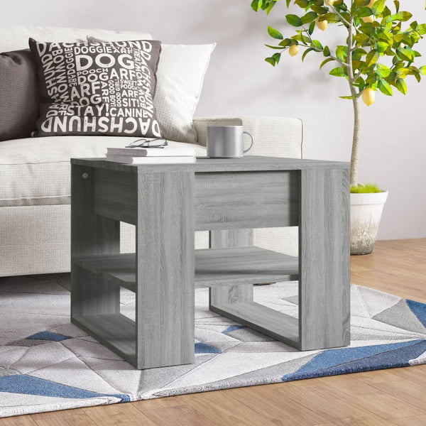 Grauer Couchtisch Vladimir 55,5x55x45cm (Holz)