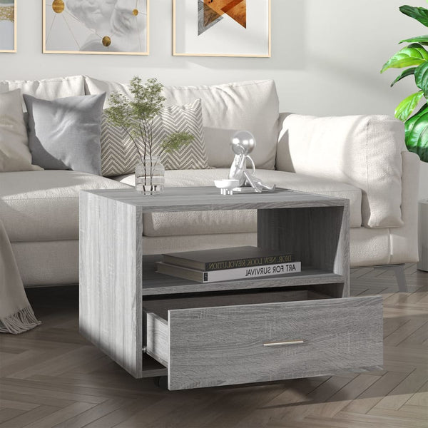 Couchtisch Leopol 55x55x40cm, grau (Holz)