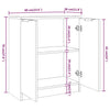 Serviertisch Wildeiche Basilca 60x30x70cm (Holz)