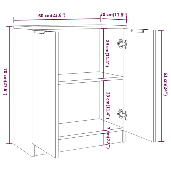 Harmaa senkki Basilca 60x30x70cm (puinen)