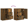Sideboard Fili aus geräucherter Eiche 60x30x70cm (Holz)
