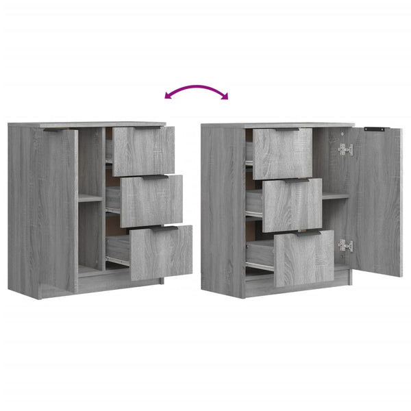 Graues Sideboard Fili 60x30x70cm (Holz)