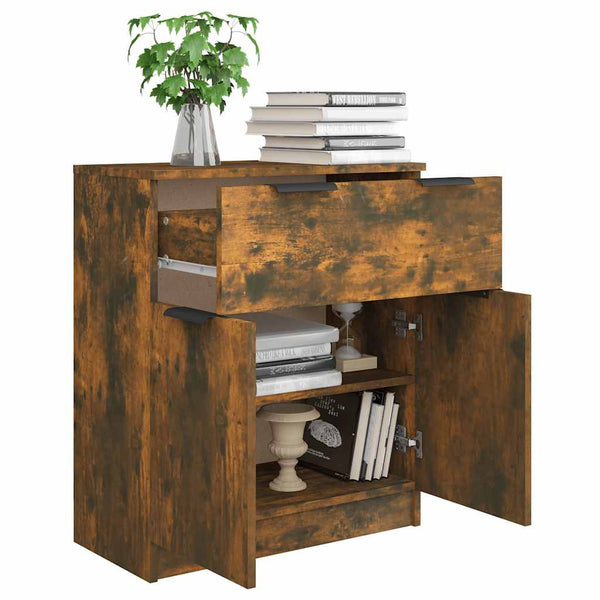 Sideboard Zaide aus geräucherter Eiche 60x30x70cm (Holz)
