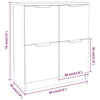 Graues Sideboard Candefia 60x30x70cm (Holz)