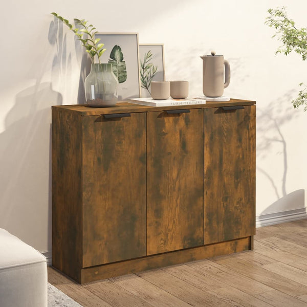 Räuchereiche Sideboard Nastaca 90,5x30x70cm (Holz)