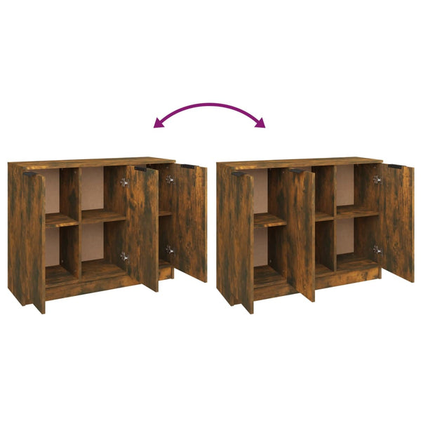 Räuchereiche Sideboard Nastaca 90,5x30x70cm (Holz)