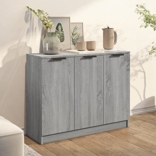 Graues Sideboard Nastaca 90,5x30x70cm (Holz)