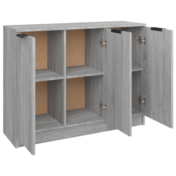 Graues Sideboard Nastaca 90,5x30x70cm (Holz)