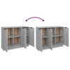 Graues Sideboard Nastaca 90,5x30x70cm (Holz)