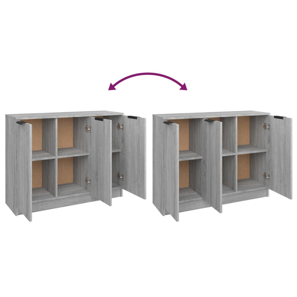 Graues Sideboard Nastaca 90,5x30x70cm (Holz)