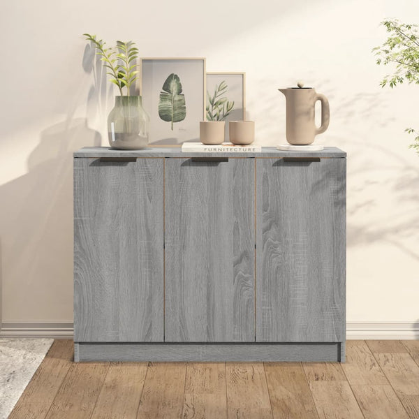 Graues Sideboard Nastaca 90,5x30x70cm (Holz)