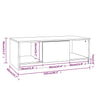 Grauer Couchtisch Melentea 102x50x36cm (Holz)