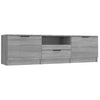Graues TV-Möbel Clavdia 140x35x40cm (Holz)