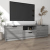 Graues TV-Möbel Clavdia 140x35x40cm (Holz)