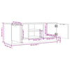 Graues TV-Möbel Amoreia 102x35x36,5cm (Holz)