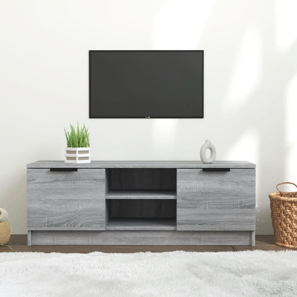 Graues TV-Möbel Amoreia 102x35x36,5cm (Holz)