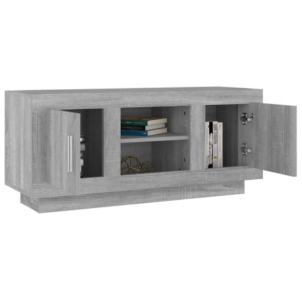 Graues TV-Möbel Dimata 102x35x45cm (Holz)