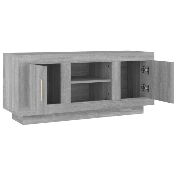 Graues TV-Möbel Dimata 102x35x45cm (Holz)