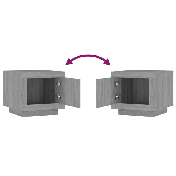 Grauer Couchtisch Greblea 51x50x45cm (Holz)