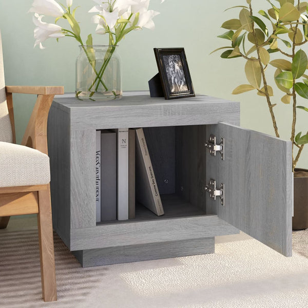 Grauer Couchtisch Greblea 51x50x45cm (Holz)