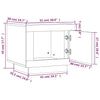 Grauer Couchtisch Greblea 51x50x45cm (Holz)