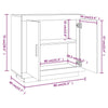 Sideboard Banel Rauch Eiche 80x40x75cm (Holz)