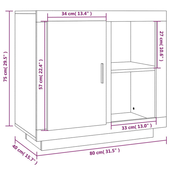 Sideboard Savutammi Verica 80x40x75cm
