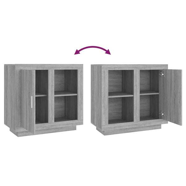 Graues Sideboard Verica 80x40x75cm (Sonoma)