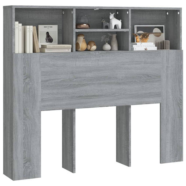 Kopfteil Sonoma Grau mit Stauraum Haig 120x19x103,5cm