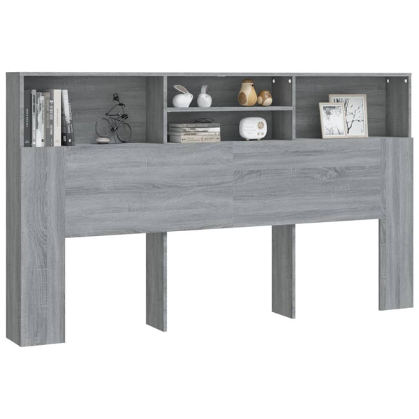 Kopfteil Sonoma Grau mit Stauraum Haig 180x19x103,5cm