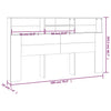 Kopfteil Sonoma Grau mit Stauraum Haig 180x19x103,5cm