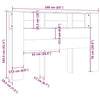 Bettkopfteil mit Stauraum Fila Sonoma Grau 160x18,5x104,5cm