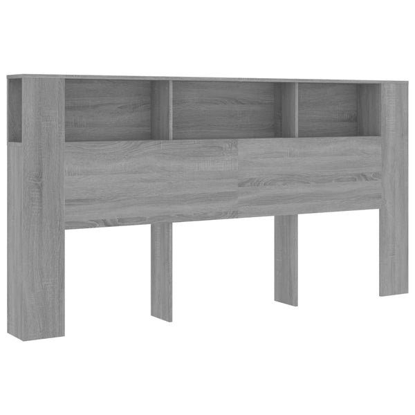 Graues Kopfteil mit Stauraum Petricei 200x18,5x104,5cm