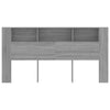 Graues Kopfteil mit Stauraum Petricei 200x18,5x104,5cm