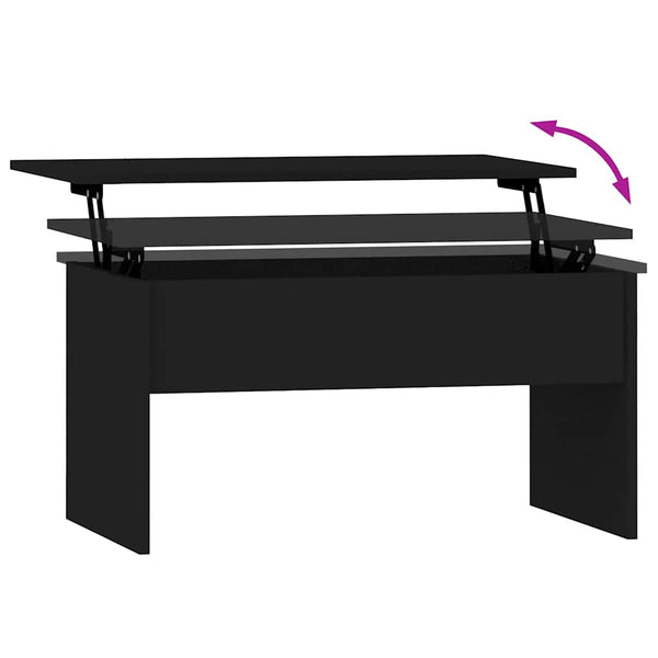 Couchtisch Calance 80x50,5x41,5cm schwarz (Holz)