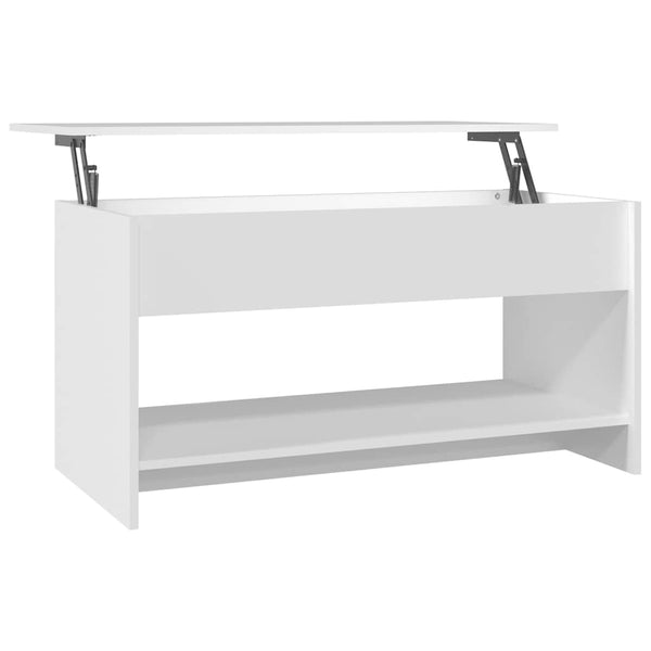 Weißer Couchtisch Neleta 102x50x52,5cm (Holz)