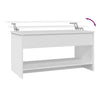 Weißer Couchtisch Neleta 102x50x52,5cm (Holz)