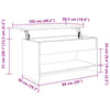 Weißer Couchtisch Neleta 102x50x52,5cm (Holz)
