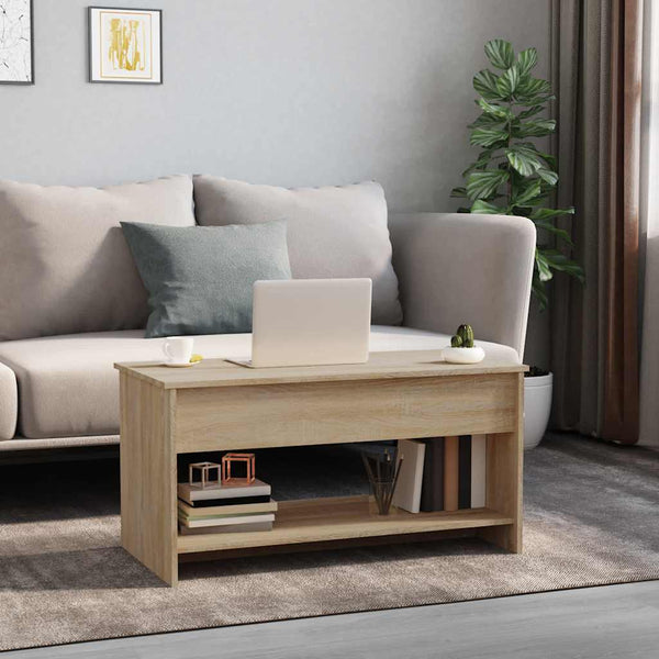 Sonoma-Eiche Couchtisch Neleta 102x50x52,5cm (Holz)